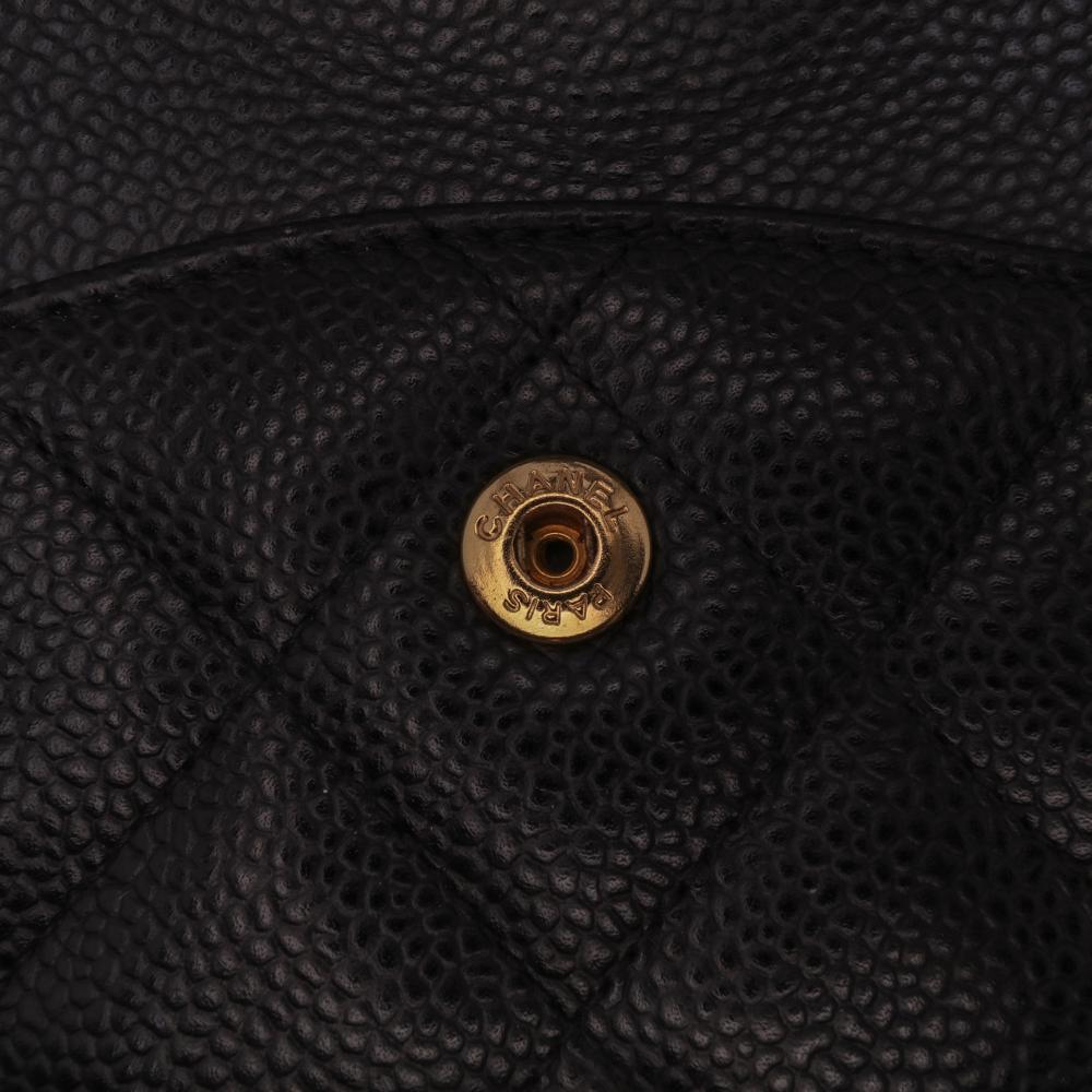 Black Leather Chanel Flap Bag