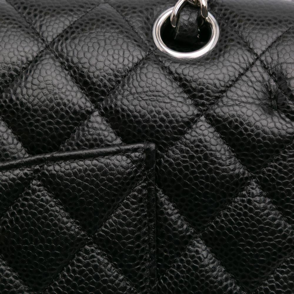 Black Leather Chanel Flap Bag