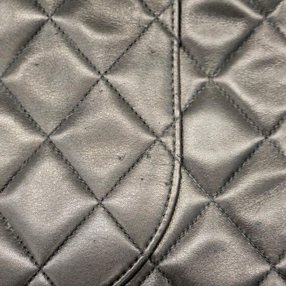 Black Leather Chanel Shoulder Bag