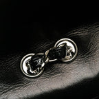 Black Leather Chanel Flap Bag