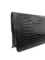 Black Leather Chanel Shoulder Bag