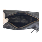Black Leather Chanel Shoulder Bag