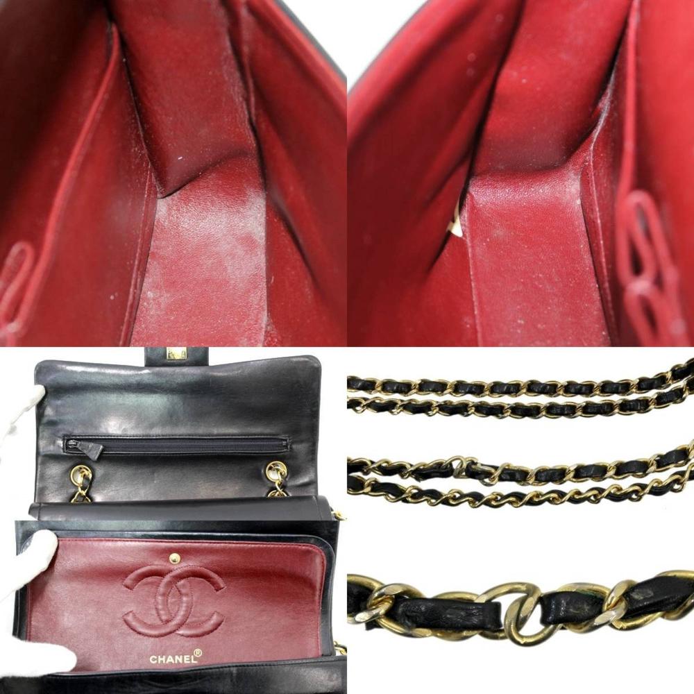 Black Leather Chanel Shoulder Bag