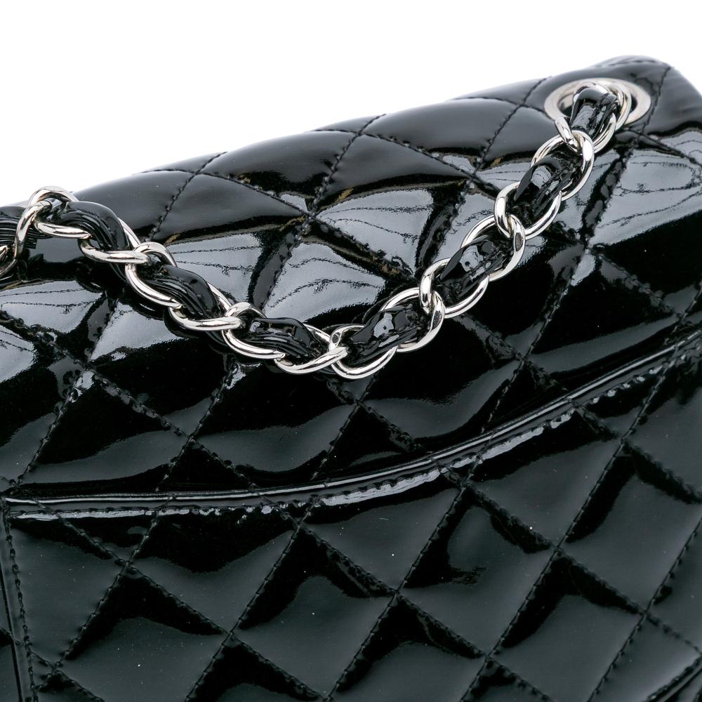 Black Leather Chanel Flap Bag