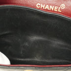 Black Leather Chanel Flap Bag