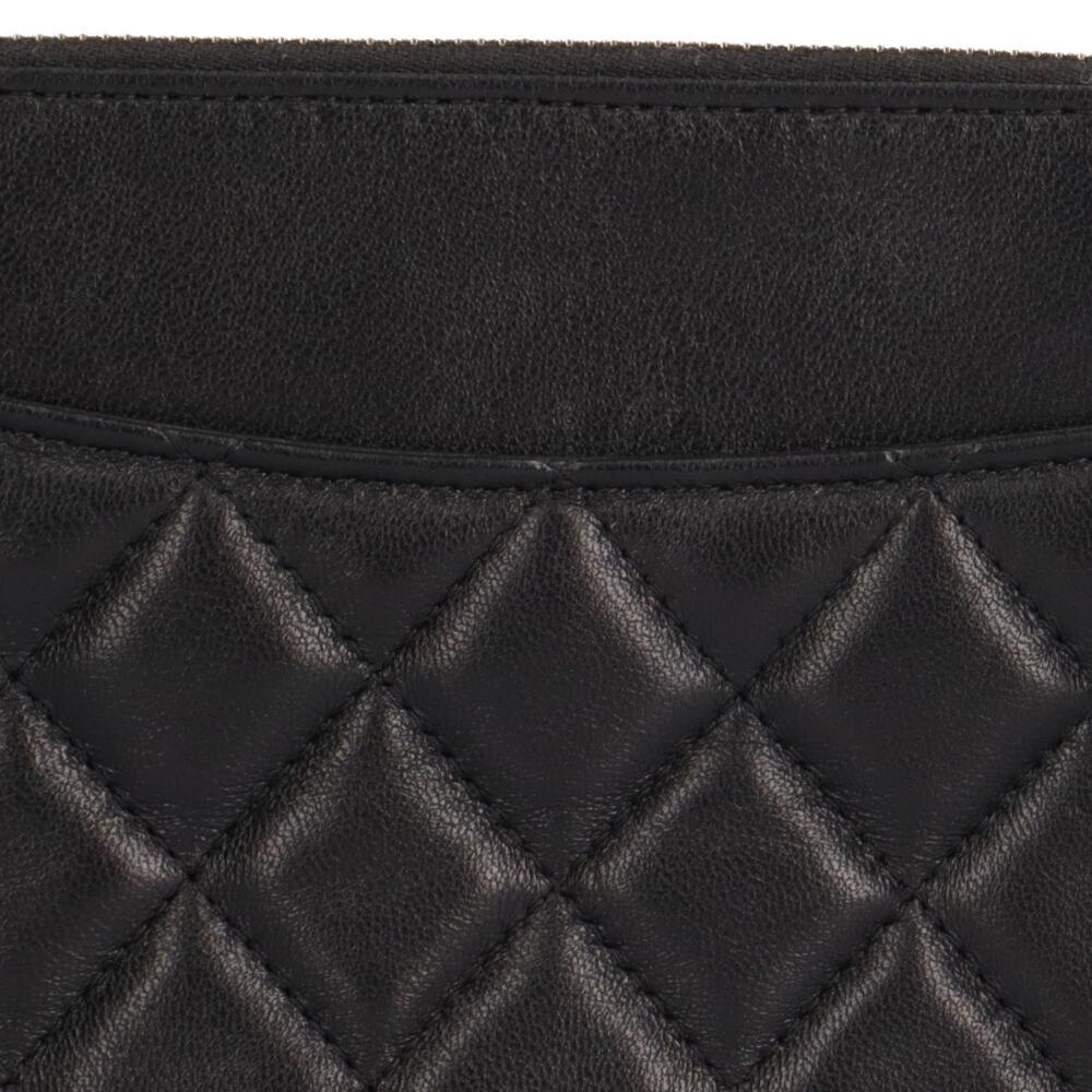 Black Leather Chanel Shoulder Bag