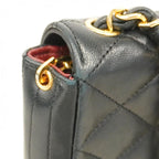 Black Leather Chanel Crossbody Bag