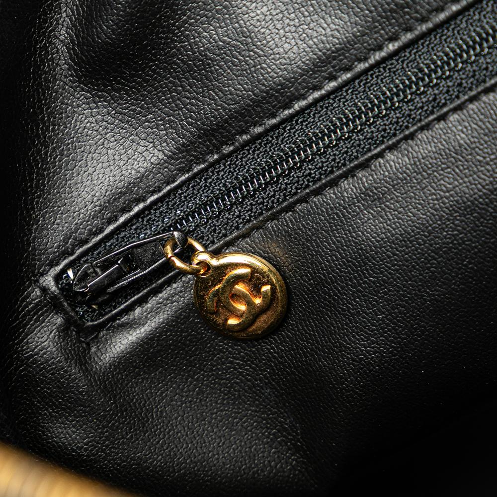 Black Leather Chanel Flap Bag