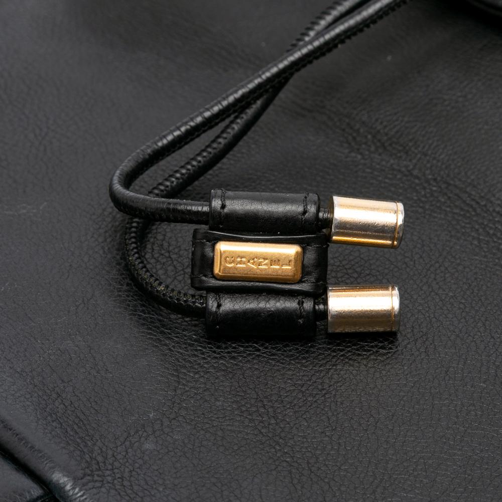 Black Leather Chanel Flap Bag