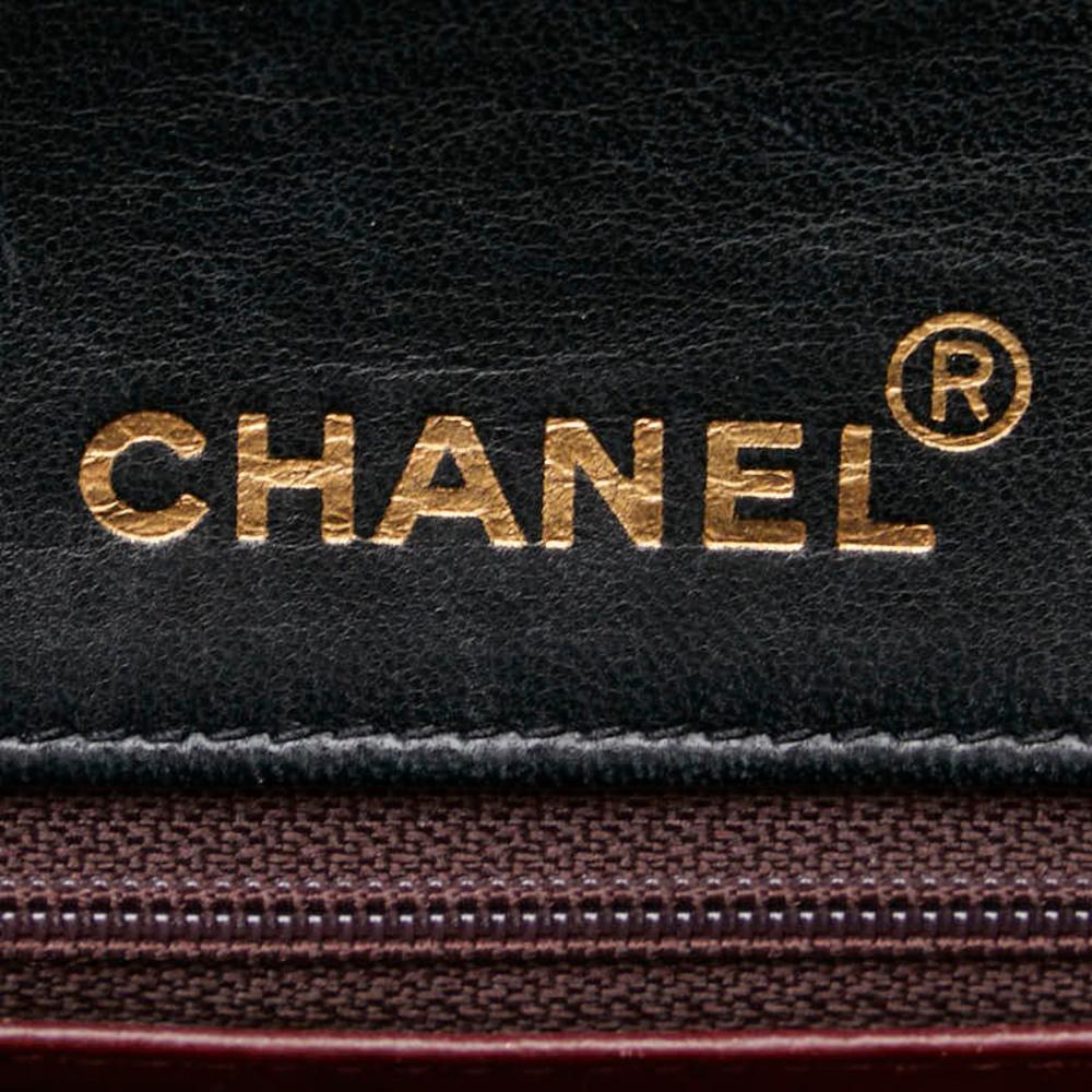 Black Leather Chanel Shoulder Bag