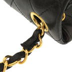 Black Leather Chanel Shoulder Bag
