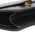 Black Leather Chanel Shoulder Bag