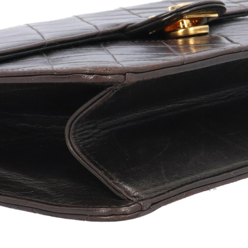 Black Leather Chanel Shoulder Bag