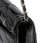 Black Leather Chanel Flap Bag
