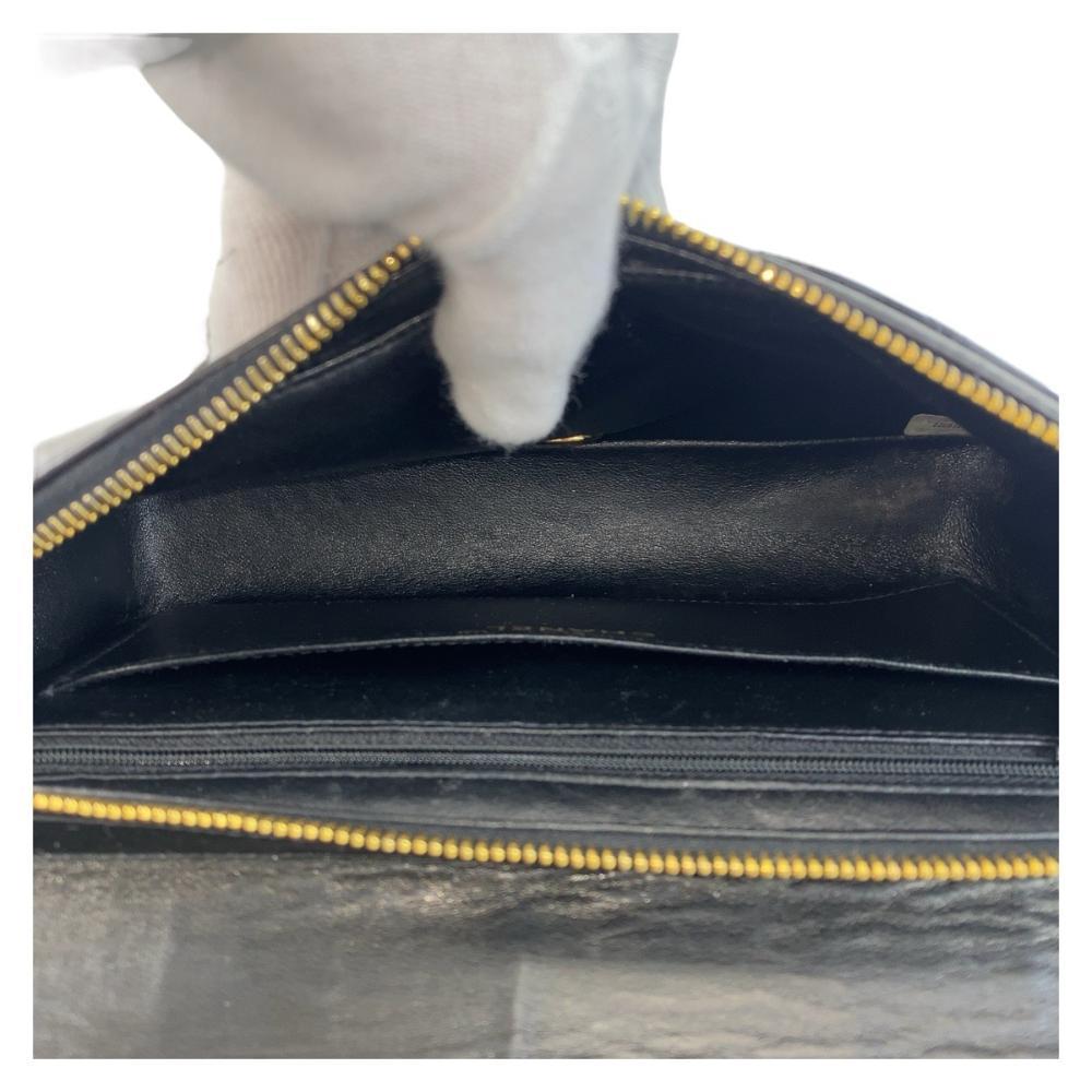 Black Leather Chanel Backpack
