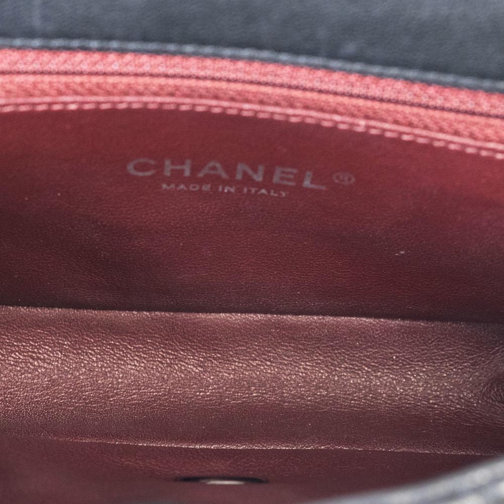 Black Leather Chanel Shoulder Bag