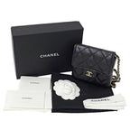 Black Leather Chanel Shoulder Bag