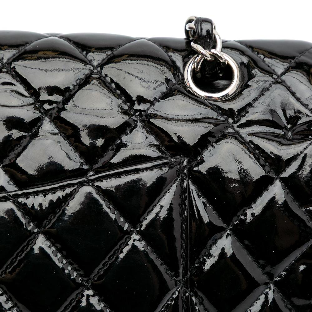Black Leather Chanel Flap Bag