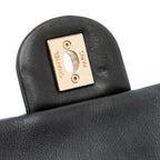 Black Leather Chanel Flap Bag