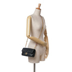 Black Leather Chanel Flap Bag