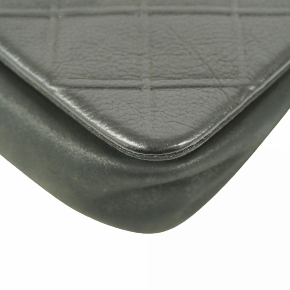 Black Leather Chanel Shoulder Bag