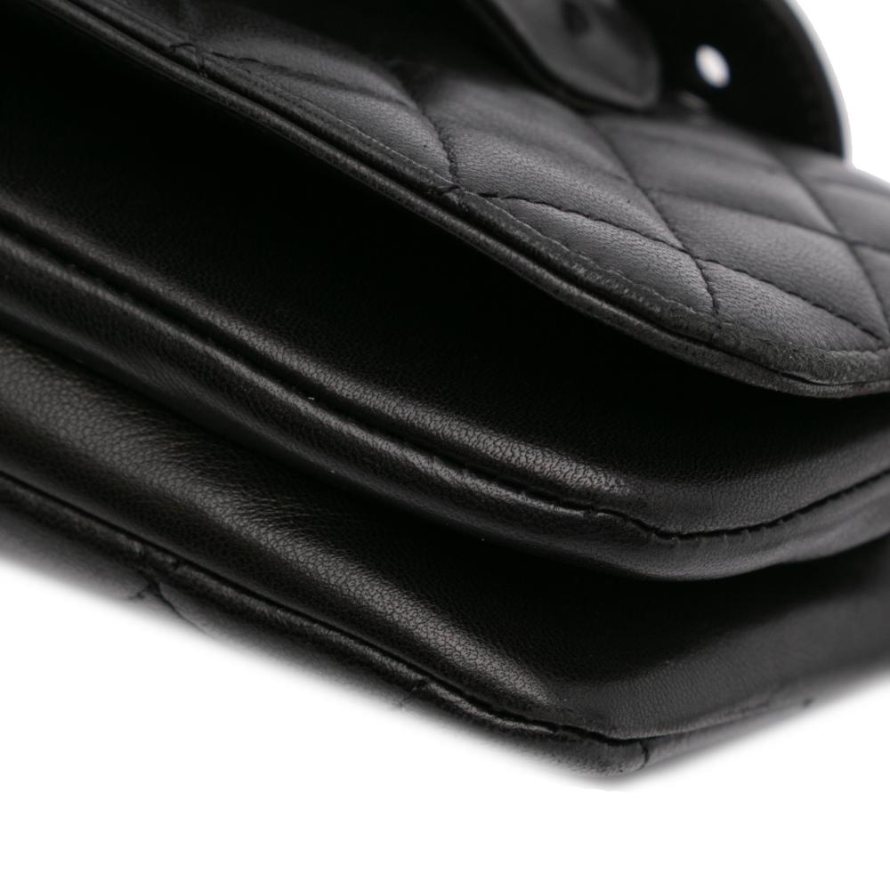 Black Leather Chanel Crossbody Bag
