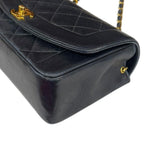 Black Leather Chanel Shoulder Bag