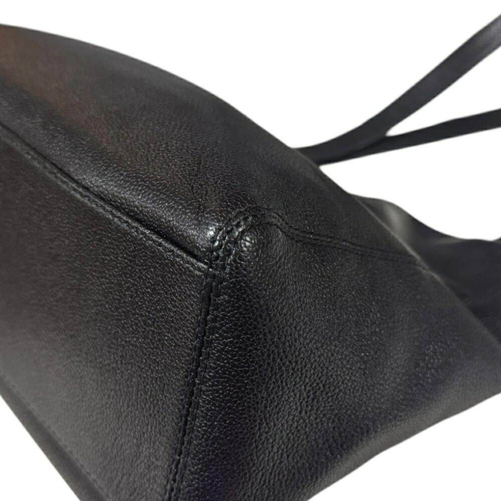 Black Leather Chanel Shoulder Bag