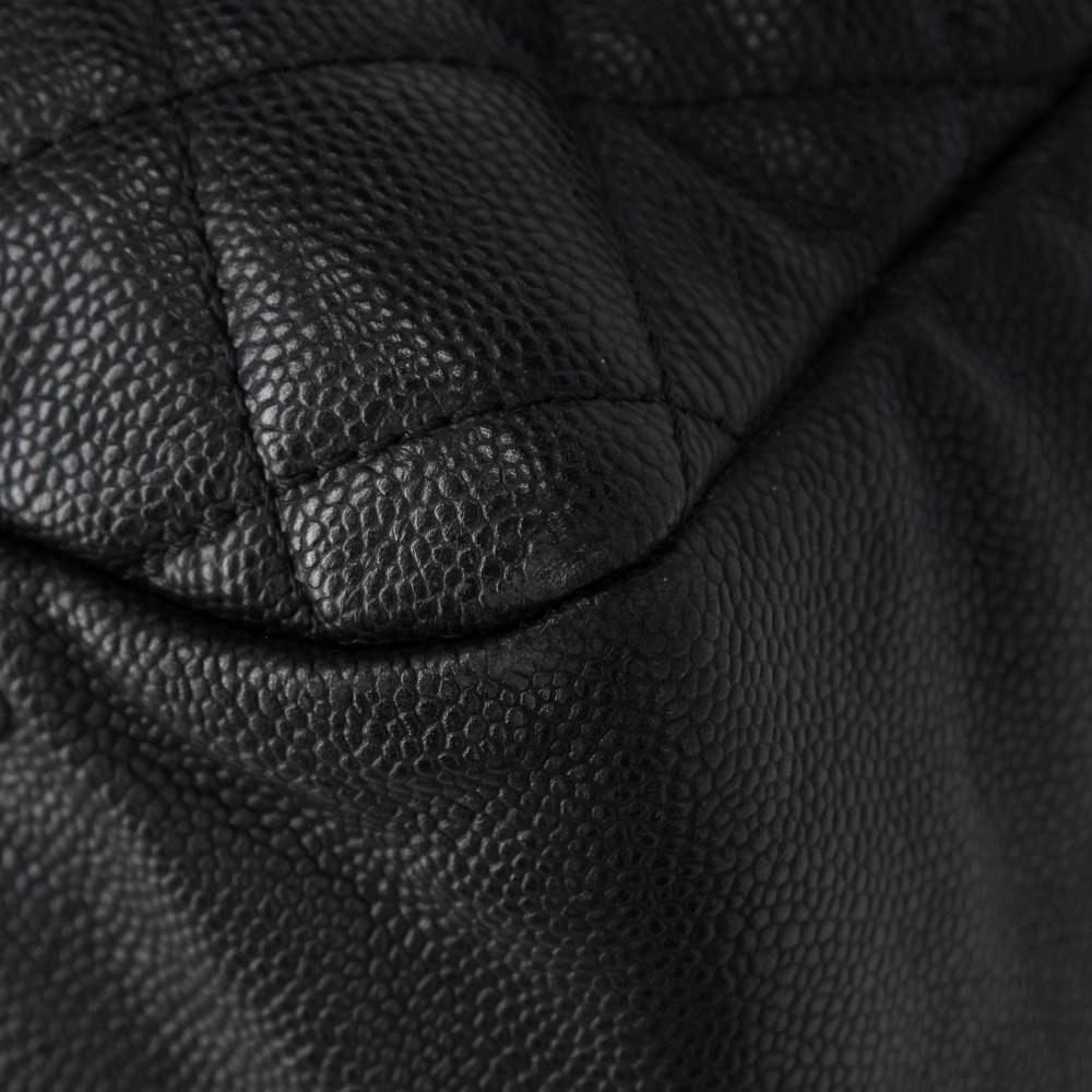 Black Leather Chanel Shoulder Bag