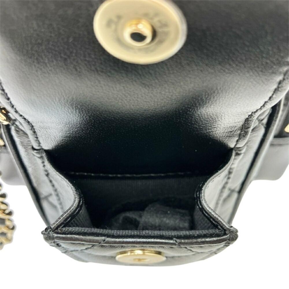 Black Leather Chanel Shoulder Bag