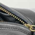 Black Leather Chanel Shoulder Bag