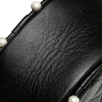 Black Leather Chanel Crossbody Bag