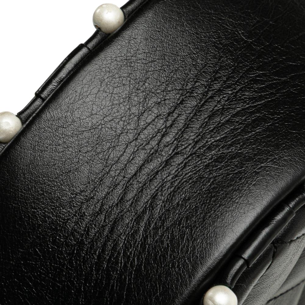 Black Leather Chanel Crossbody Bag