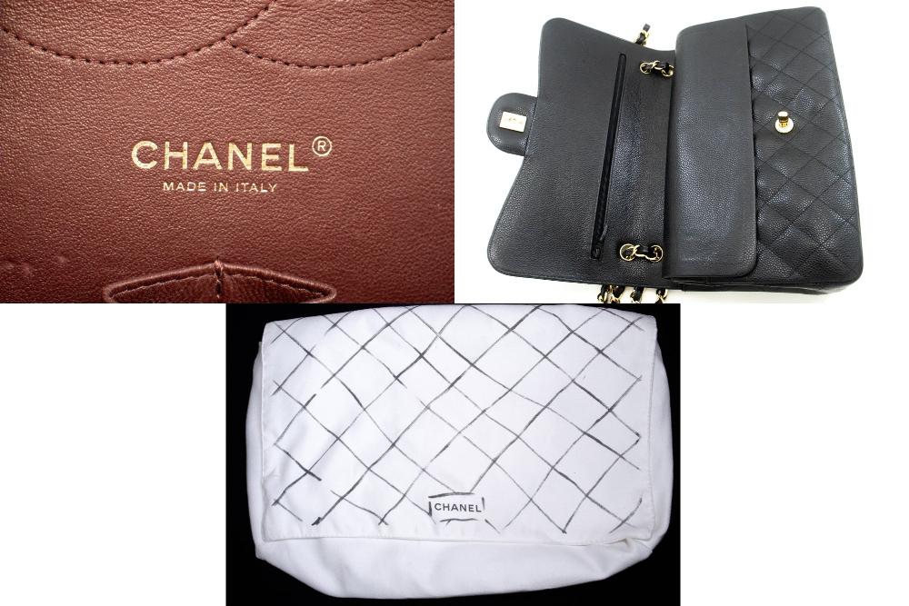 Black Leather Chanel Shoulder Bag