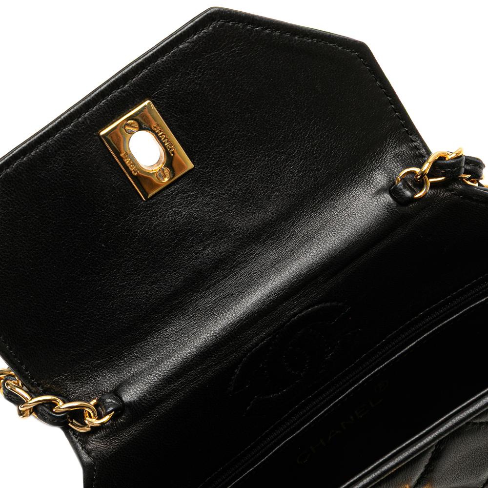 Black Leather Chanel Flap Bag