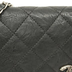 Black Leather Chanel Shoulder Bag