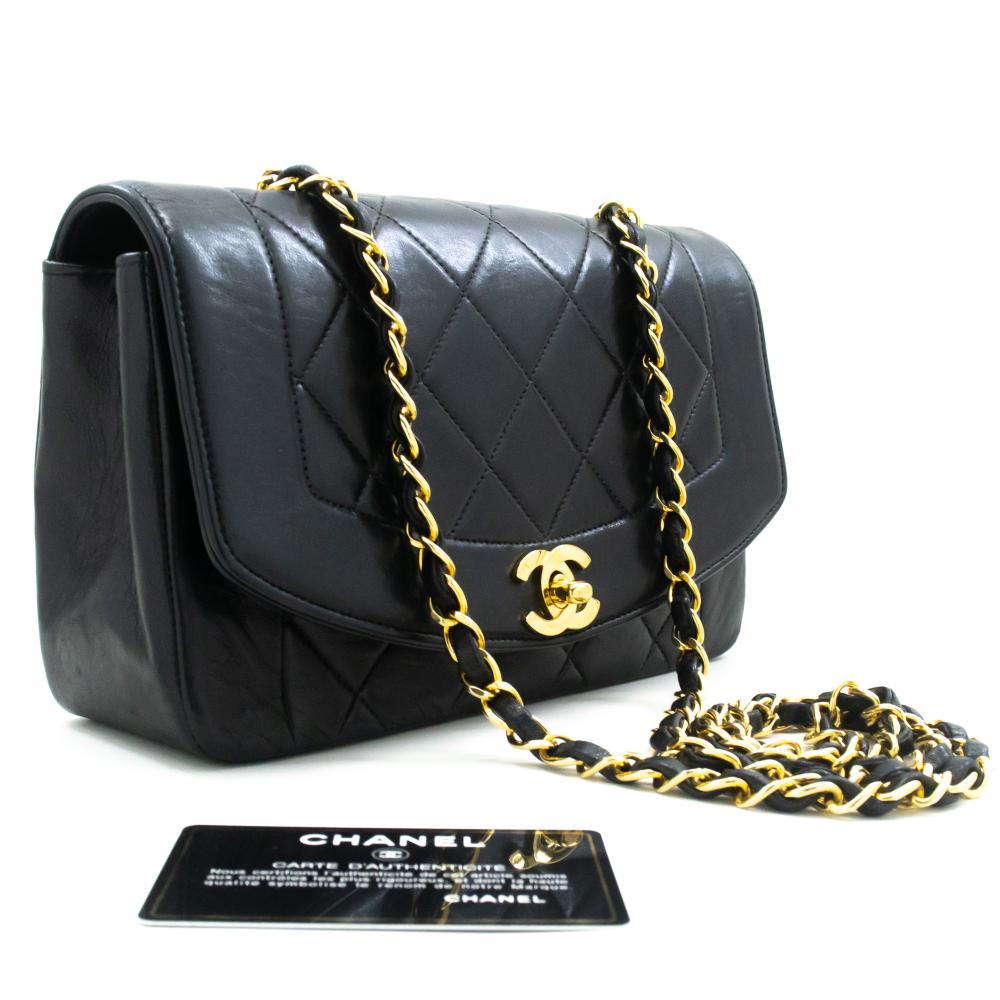 Black Leather Chanel Crossbody Bag