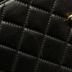 Black Leather Chanel Flap Bag