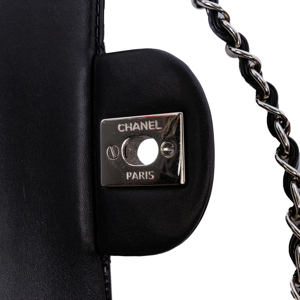 Black Leather Chanel Flap Bag