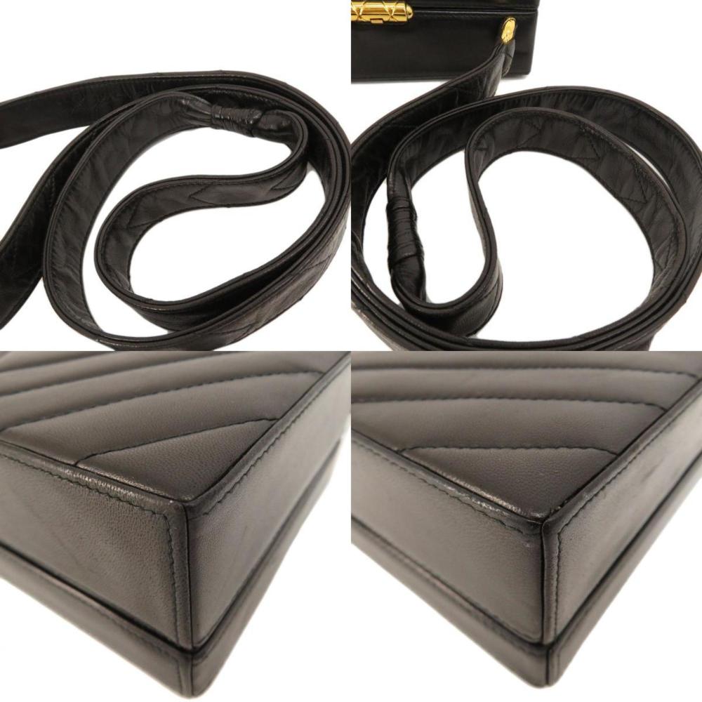 Black Leather Chanel Travel Bag