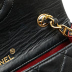 Black Leather Chanel Flap Bag