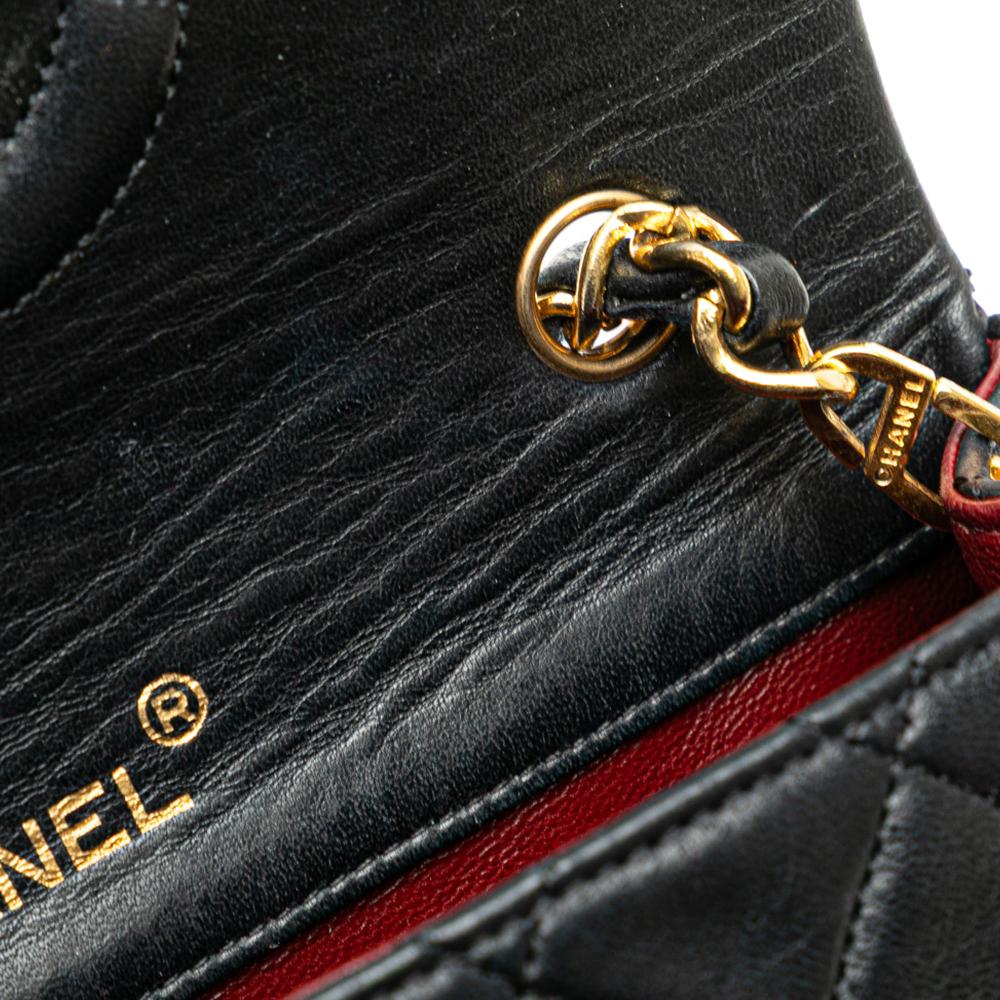 Black Leather Chanel Flap Bag