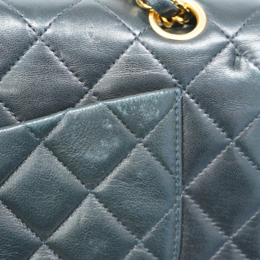 Black Leather Chanel Flap Bag