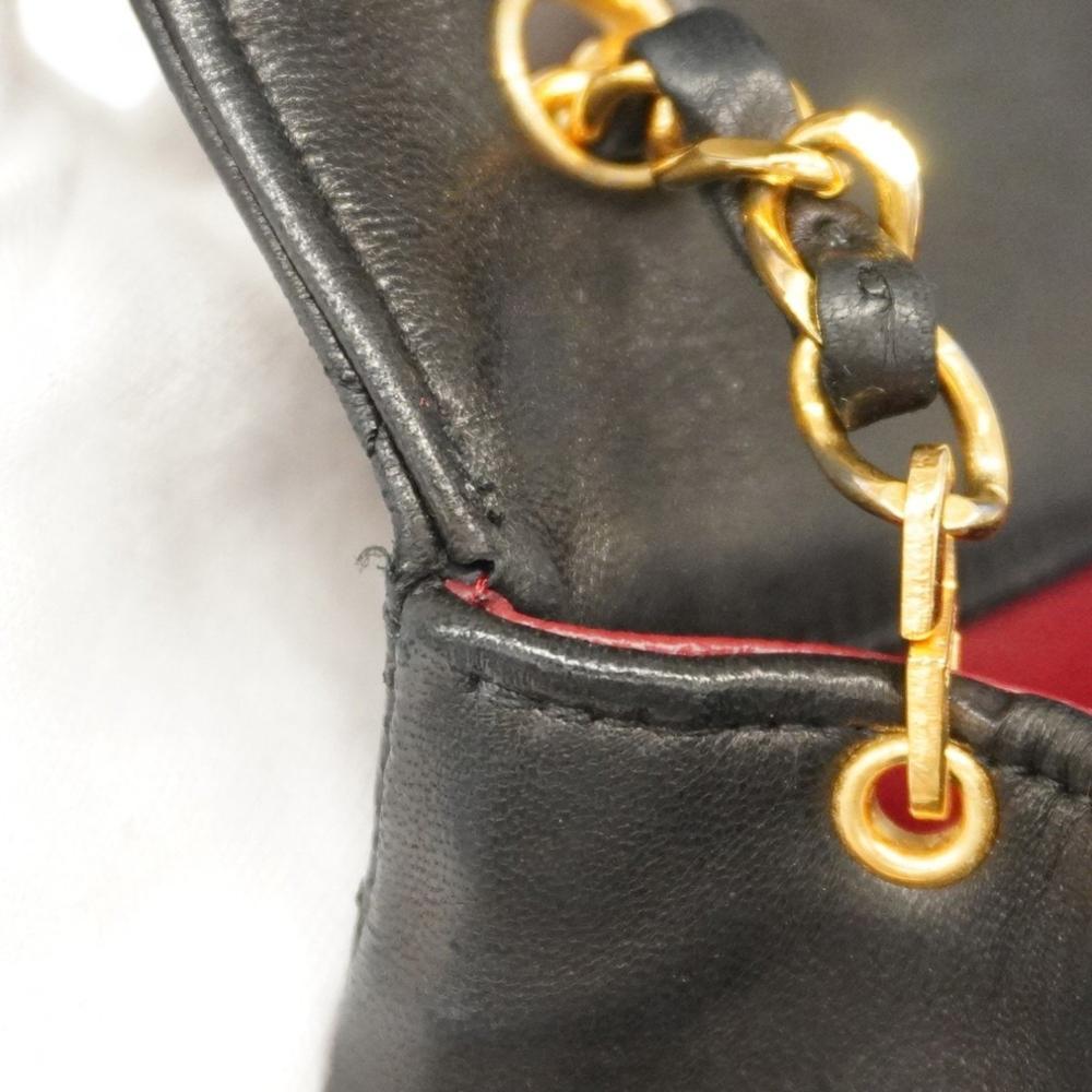 Black Leather Chanel Shoulder Bag