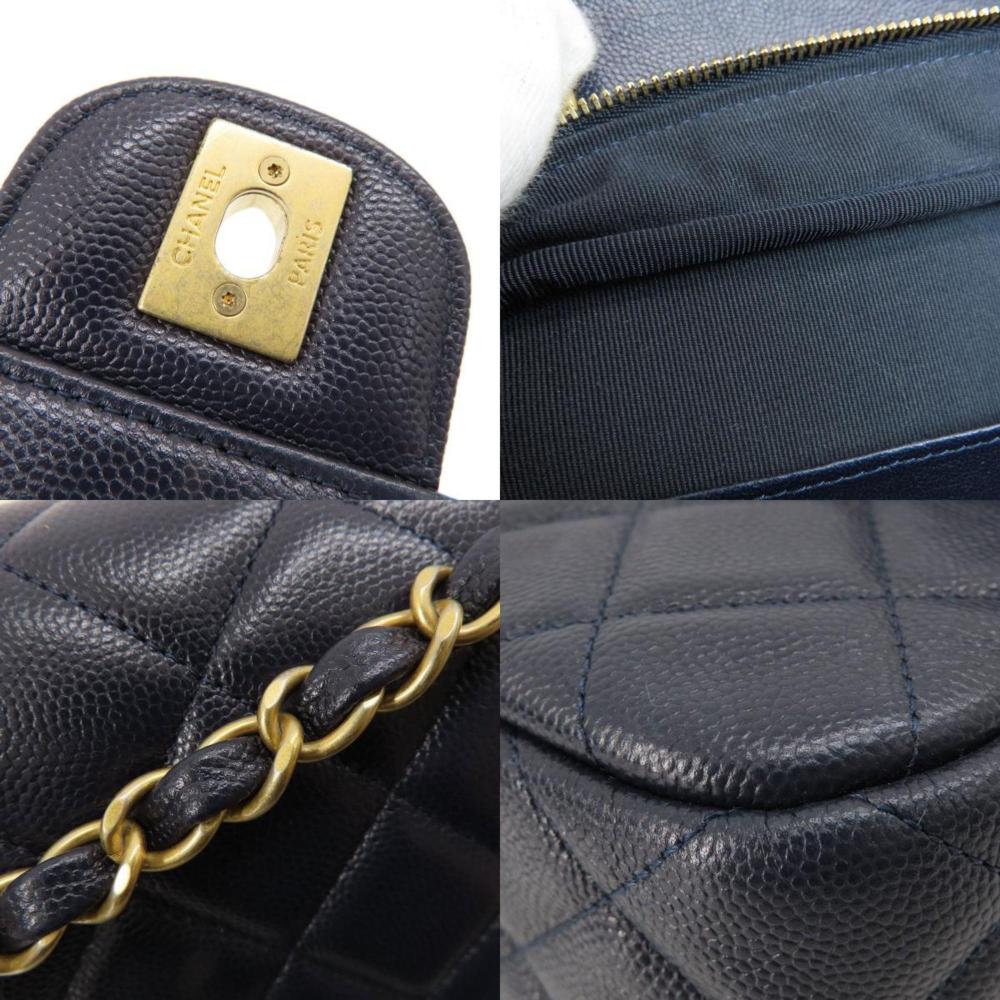 Black Leather Chanel Shoulder Bag