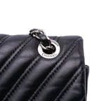 Black Leather Chanel Flap Bag
