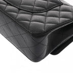 Black Leather Chanel Shoulder Bag