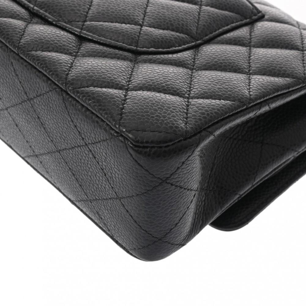 Black Leather Chanel Shoulder Bag