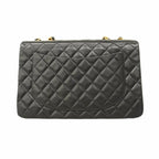 Black Leather Chanel Shoulder Bag