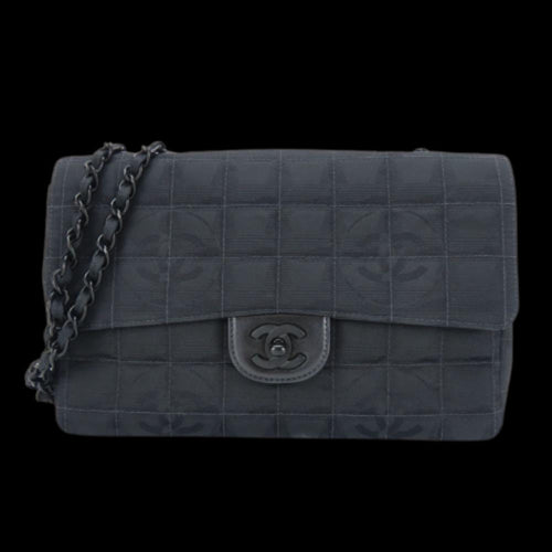 Black Nylon Chanel Travel Line